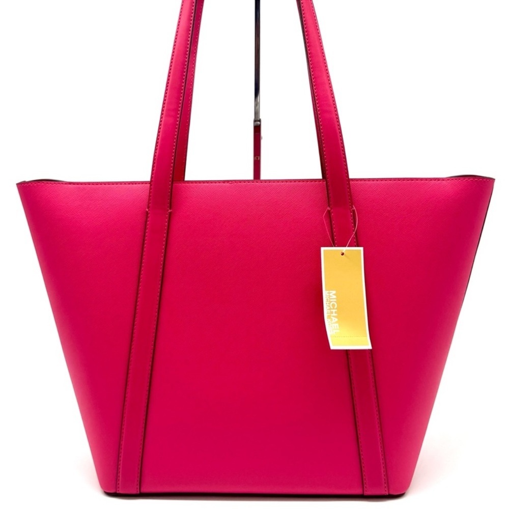 Michael Kors Pratt Large Signature Logo Tote Bag - Electric Pink - Picture 5 of 9